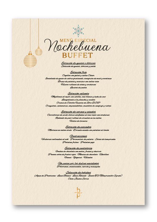 Menú Nochebuena - Restaurante Buffet