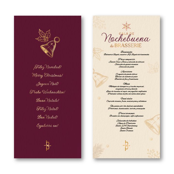 Menú Nochebuena - Restaurante La Brasserie